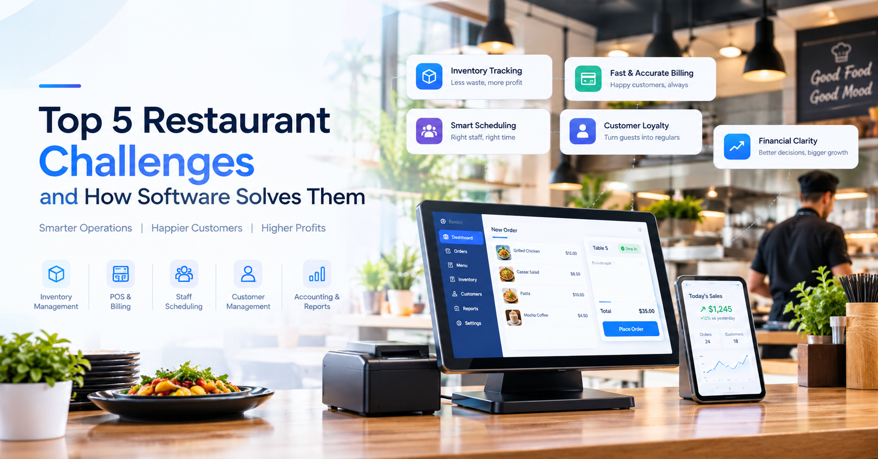 Top 5 Restaurant Challenges and How Software Solves Them